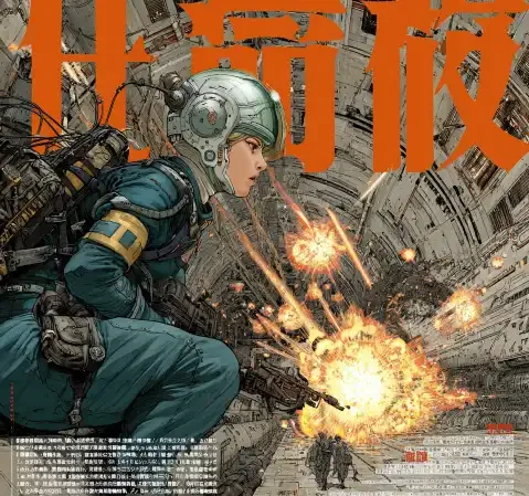年度盘点专题封面，抽象时间轴图形